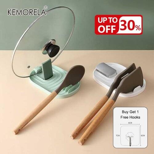 PP Plastic Cover Pot Rack Bracket Spoon Rack Detachable Multi-Function Household Storage Supplies Kitchen Storage Accessories