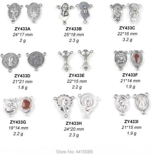 Rosary Centerpieces 3 holes Mary St Benedict Rose Catholic Accessory 100 pieces