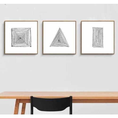 Nordic Style Modern Minimalist Trajectory Annual Ring Abstract Geometric Line Decoration High-Definition Poster Painting Core