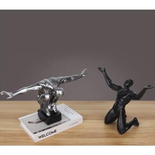 Bodybuilding Athlete Ornaments Nude Character Statue Bust Body Decorative Sculpture Nordic Living Room Decoration Furnishings