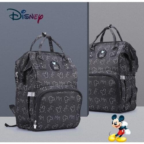 Disney USB Diaper Bag Backpack Maternity Nappy Bag Baby Bag Baby Mickey Mouse Travel Nursing Bag Baby Care Bag Wet Bag Free Hook