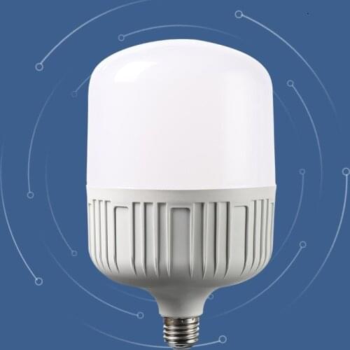 LED bulb straight cylinder three-proof super-bright no stroboscopic factory building high power E27 screw energy-saving bulb