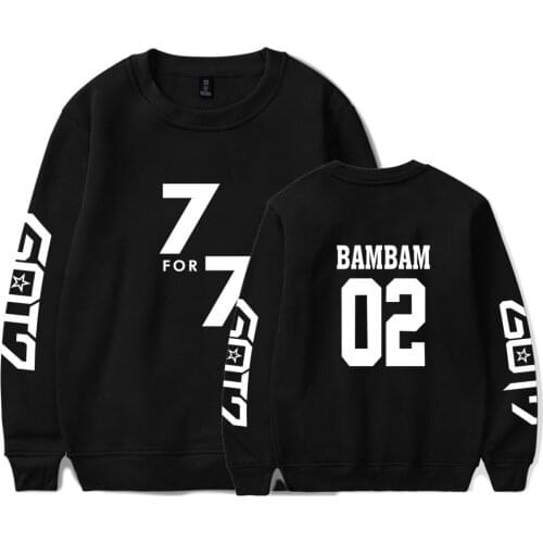 Kpop GOT7 jackson team wang same fleece/loose hoodies sweatshirts autumn winter unisex hoodie sweatshirt pullover 4xl tracksuit