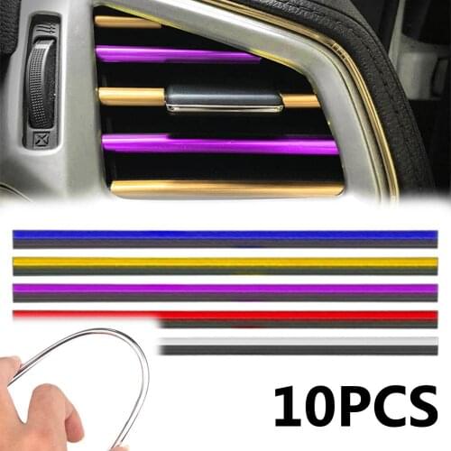 10Pcs Universal U Shape Car Air Conditioner Outlet Trim Strip Grille Decoration