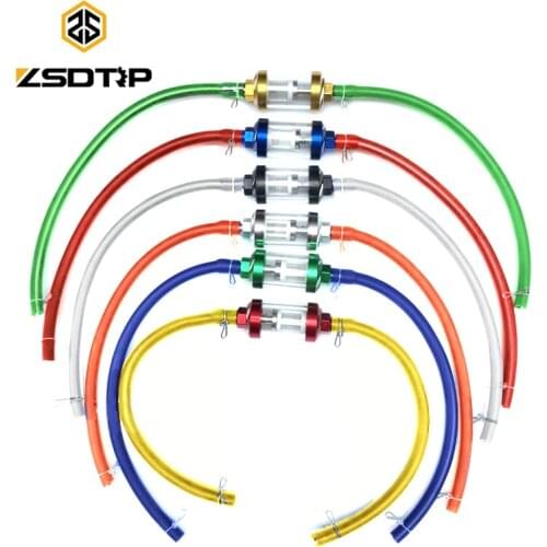 ZSDTRP Universal 8mm Petrol Gas Fuel Filter Oil Hose Clips set For Motorcycle Pit Dirt Bike ATV Quad Inline Oil Gas Fuel Filter