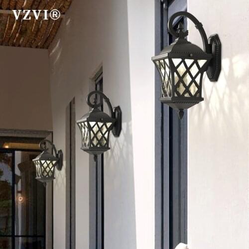 American Porch Light Wall Lamps Outdoor Garden Light Waterproof Electricity E27 LED Wall Lighting Europe Courtyard Street Lamps