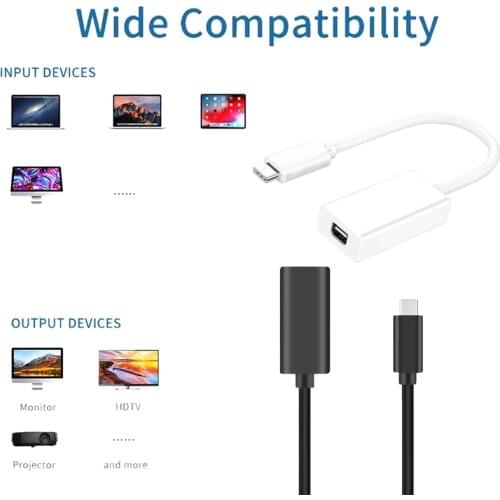 High Quality USB-C to Mini Display Port Adapter USB 3.1 Type C (Thunderbolt 3) to Thunderbolt 2 Adapter For MacBook Pro
