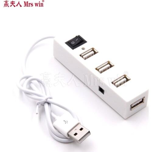 High Quality Mini 4 Ports USB 2.0 Hub USB Port with Power Switch For Laptop PC Computer Laptop Accessory