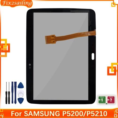 10.1" New For Samsung Galaxy Tab 3 10.1 GT-P5210 P5200 P5210 Touch Screen Digitizer Sensor Front Outer Glass Lens Panel Touch