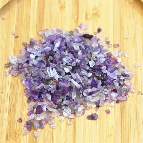 100g/pack of Natural Pink Crystal Amethysts Rough Gravel Gemstones Mineral Fish Tank Bonsai Decorative Energy-saving Stone