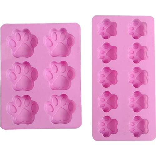 18.5*14*1.5CM DIY Sugar Craft Cake Vintage Cat Paw Footprint Silicone Mold Fondant Mold Cake Decorating Tools Gum Paste Mold