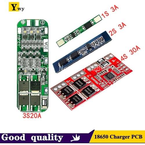 1S 2S 3S 4S 3A 20A 30A Li-ion Lithium Battery 18650 Charger PCB BMS Protection Board For Drill Motor Lipo Cell Module