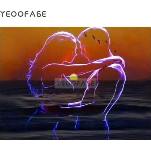 5D DIY Diamond Painting Cross Stitch"Couple scenery"Full Square Diamond Embroidery Painting Needlework Rhinestone Mosaic Crafts