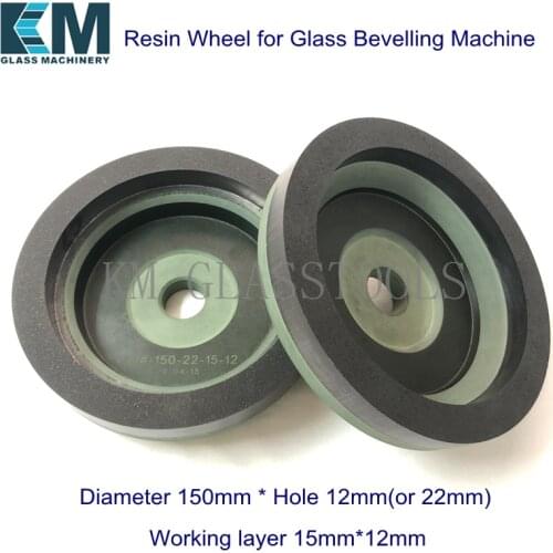 Free Shipping!Good quality! Resin Wheel 150MM *12(or22)-15*12mm #3,#4,#5,#6,#7 for Glass Bevelling Machine R4-CC5