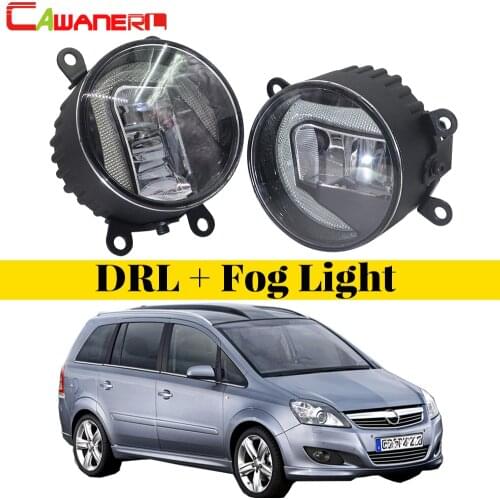 Cawanerl 1 Pair Car Styling LED Fog Light DRL Daytime Running Driving Light White 6000K 12V For Opel Zafira B MPV A05 2005-2011