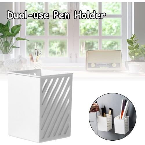 Pen Holder Pencil Box Self Adhesive Storage Rack for Pen Pencil Makeup Brush School Office Pen Cup