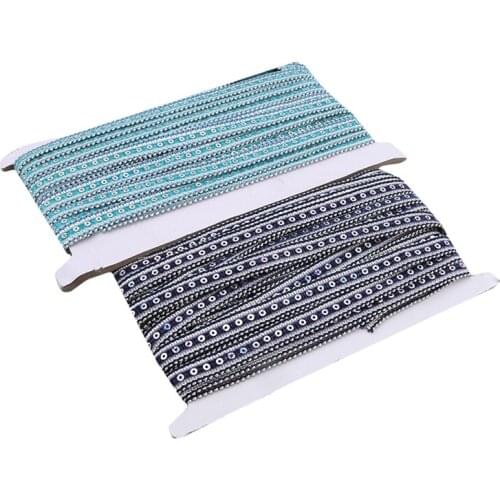 14mm Polyester Sequins Bilateral Handicrafts Embroidered Net Lace Trim Fabric Ribbon DIY Sewing Skirt Accessories