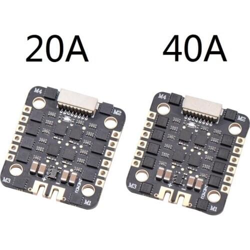 EM 20A 40A 4 in 1 ESC 20x20MM D-S-HOT600 Brushless ESC 2-6S