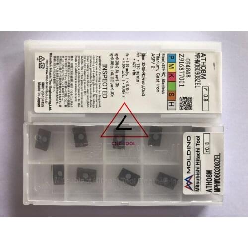 MPHW060308ZEL ATH08M 10pcs Hitachi high cutting performance CNC indexable inserts