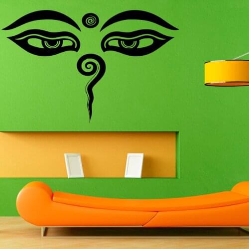 Indian Buddha Eyes Wall Stickers Home Decor Removable Vinyl Wall Decal Sticker Adhesive Murals Art Design
