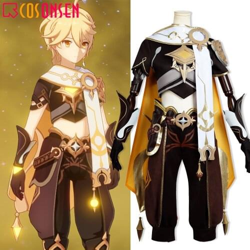 Genshin Impact Kong Cosplay Costume Male Traveler Aether Outfit COSPLAYONSEN Custom Made