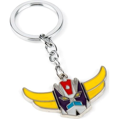 Hot Janpan Anime Mazinger Z Metal Keychains UFO Robot Grendizer Logo Pendants Choker Car Keyring Men Boy Fans Jewelry Gifts
