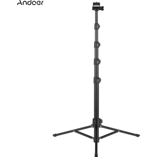 Andoer 168cm 2-in-1 Phone Selfie Stick Tripod 3KG Payload with Phone Holder Action Camera Mount Bracket Remote Shutter