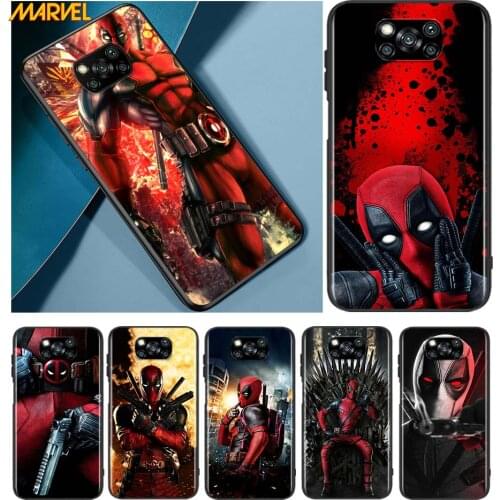 Deadpool Hero Marvel for Xiaomi Poco X3 NFC X2 M3 M2 F2 F3 Pro C3 F1 A2 Lite Mix3 Play Silicone Soft Black Phone Case