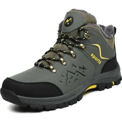 New arrival Winter Pro-Mountain Outdoor Hiking Shoes For Men Women Add Fur Hiking Boots Walking Warm Training Trekking Footwear