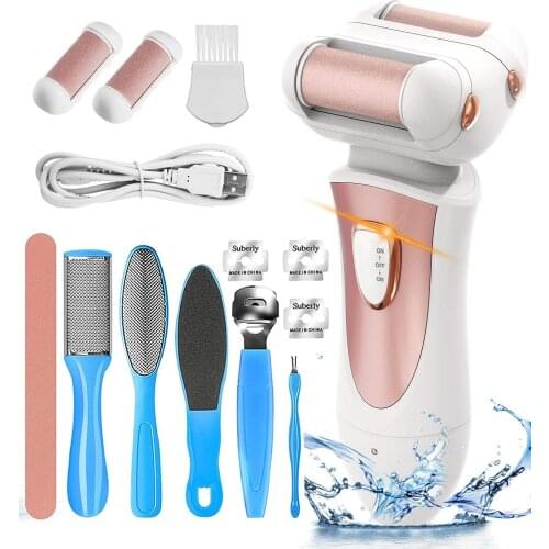 Foot File Electric Waterproof Foot Scrub Rechargeable Callus Remover Hard Skin Remover for Foot Dead Skin and Hard Cracked Heels