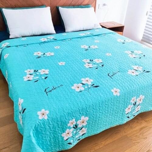 Drop Shipping New Flower Print Summer Quilted Bedspreads Blanket Comforter Bed Cover Quilting 200*230cm