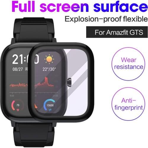 SIKAI Screen Protector for Huami Amazfit GTS protective film protector full cover 3D curved Composite flexible