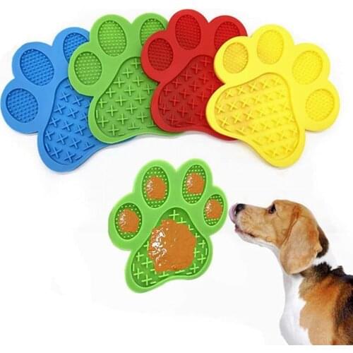 Silicone Dog Lick Pad Slow Feeder Pet Bathing Distraction Pads Slow Food Bowl Peanut Butter Dispenser Licking Mat Pet Placemat
