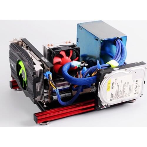 Blocks Bare Frame IY Mini Open Aluminum Alloy Frame ITX PC Case Test Bench DIY Computer Case