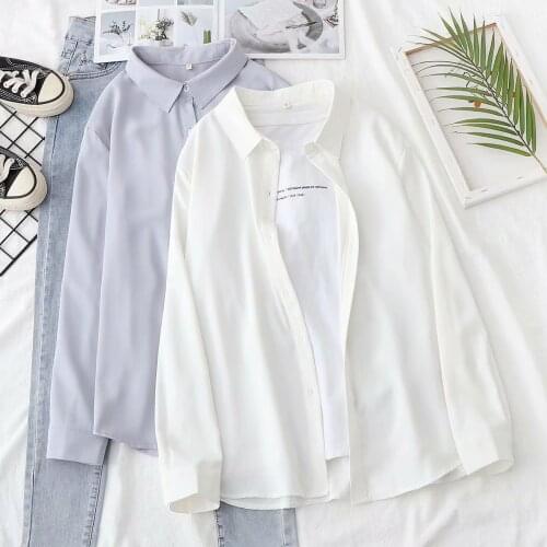 Spring trend shirt girly sense blouse 2021 new European goods fruit color fashion small shirt student college style jacket