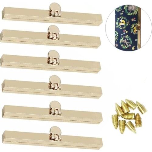 KAOBUY 6PCS Gold Bag Clasps Purse,4.52Inches Clasp Frame Metal Purse Frame Kiss Clasp Lock, Bag Supplies For Purse Making