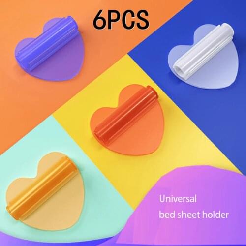 6Pcs/lot Bed Sheet Clips Novelty Sheet Holder Anti-skid Clip Set Non-slip Bed Cover Duvet Sheet Fixer Plastic Grippers Pegs