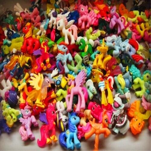 10Pcs/Lot 2-5CM Random Combination Of Different Mini Horse Unicorn Plastic Model Doll Toys