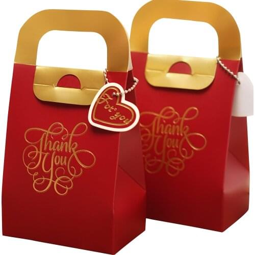 2020 New Gift Bag Box for Party Baby Shower Paper Chocolate Boxes Package/Wedding Favours candy Boxes With Tags Party Supplies