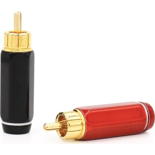 4pcs Hifi audio 24K Gold Plated High Performance audio RCA Plug Hi-end RCA adapter jack