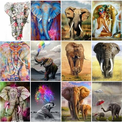 Diamond Embroidery Animal DIY Diamond Painting Elephant Diamond Mosaic 5D Picture of Cross Stitch Kits Wall Art Home Decor