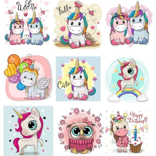 5D Full Square Diamond Embroidery Crystal Mosaic Cartoon Unicorn Picture Pony DIY Diamond Painting Cross Stitch Hobbies & Crafts