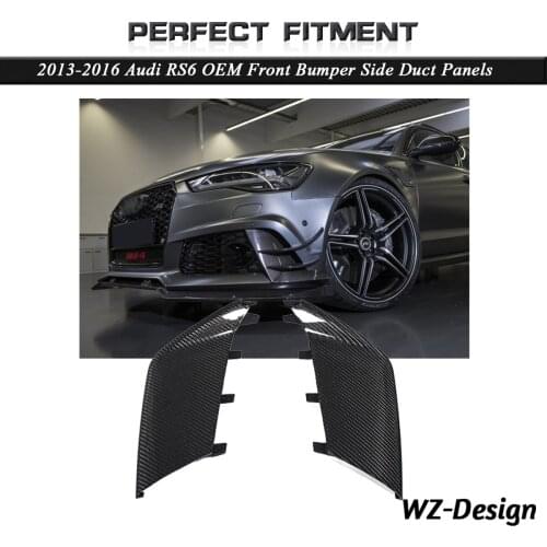 Car Accessories Carbon Fiber OEM Front Bumper Side Duct Panels Fit For 2013-2016 RS6 OEM Front Bumper Side Duct Panels