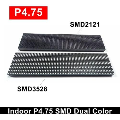 Free Shipping P4.75 Indoor SMD Two Colors 64x16 Dots LED Matrix Module Replace F3.75