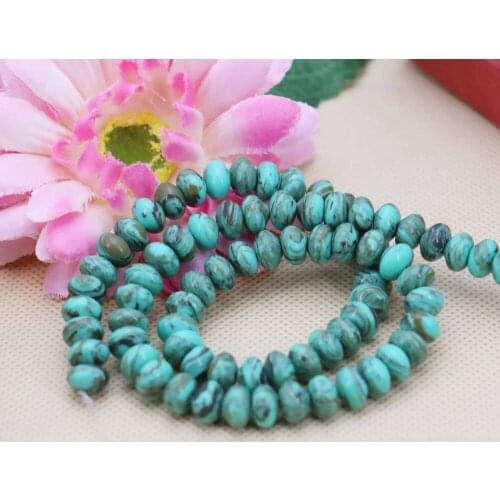 5*8mm Hot sale Blue Coffee Turkey Abacus loose DIY beads Jewelry crafts making design Accessory Parts 15inch Girls Gifts stone