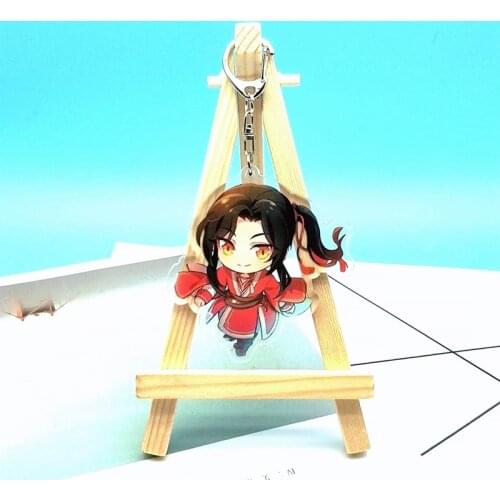 Keychain Heaven Officials Blessing Key Chain Bags Men Pendant Huacheng Key Ring Unisex Key Holder Acrylic Jewelry Brelok