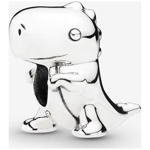 100% Real 925 Sterling Silver Dino the Dinosaur Charm Metal Beads for Jewelry Making Fits Original Bracelet bijoux femme
