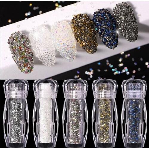 1 Bottle Micro Nail Beads DIY Mini Resin Nails Art Design for 3D Nail Decoration DIY Craft Supplies Salon Home Use