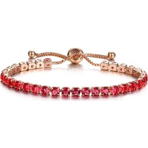 European and American Crystal Bracelet Light Luxury Micro-inlaid Zircon Bracelet Female Simple Adjustable Hand Jewelry