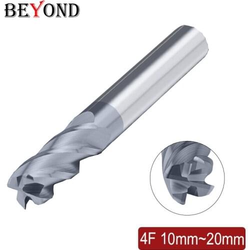 BEYOND End-Mill Milling-Tools Round Nose Milling Cutter Of Tungsten Steel 4Flutes Carbide CNC Maching Turning HRC50